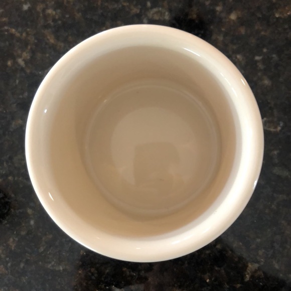 Longaberger 1 pint Pottery Crock 3.5” Tall x 4.5” Diameter. Ivory color - Picture 3 of 3